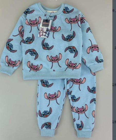 Primark Stitch And Angel Blue Joggers Set