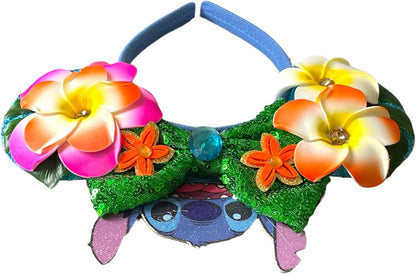 Stitch flowers headband
