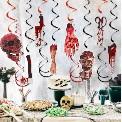 Halloween Swirl Decoration set (8pc)