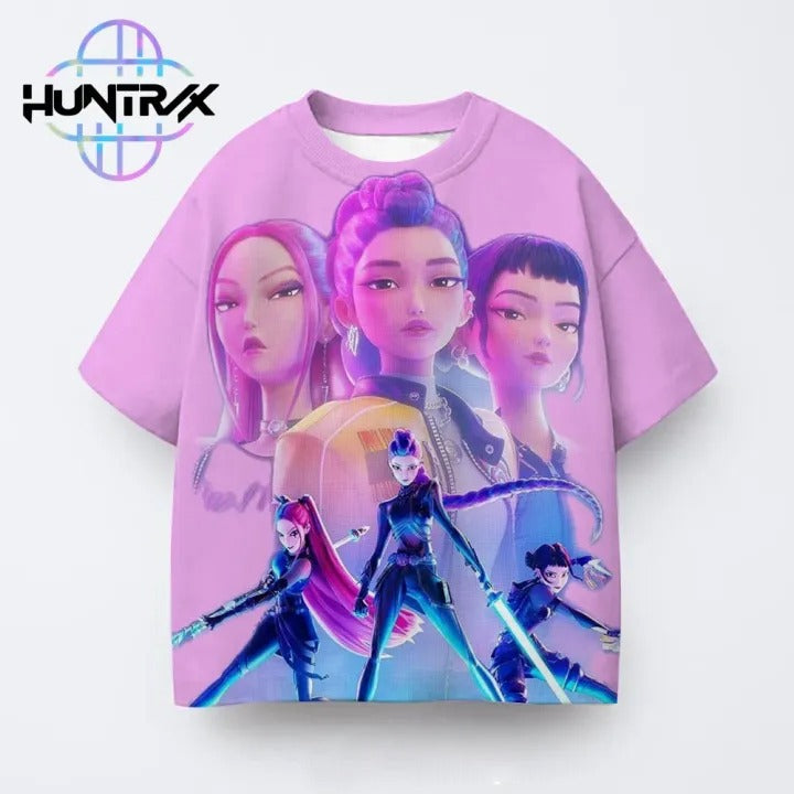 Kpop Demon Hunters Huntrix Pink Takedown T-shirt