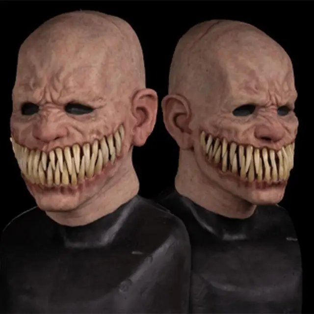 Halloween Horror Split Mouth Spikey Big Teeth Face Mask