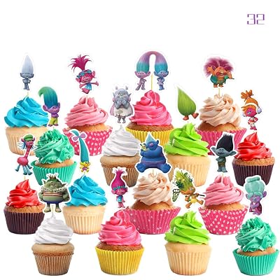 Trolls Cupcake Topper