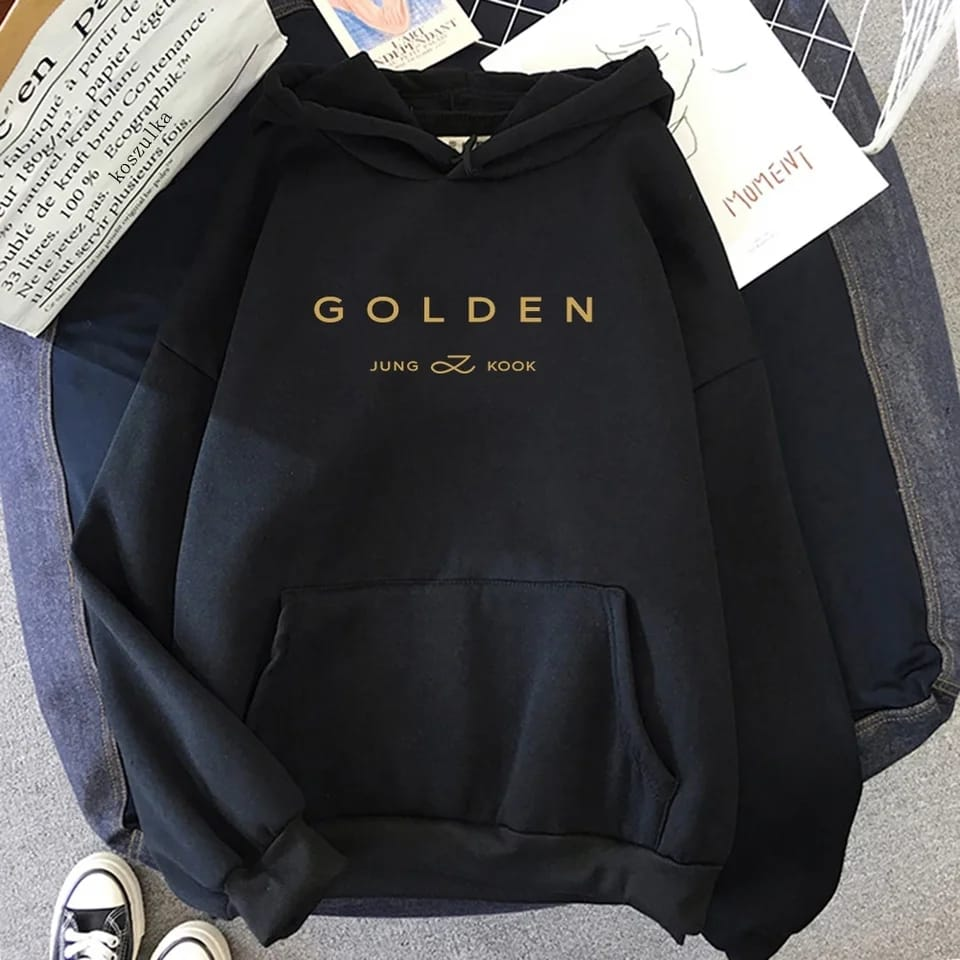 BTS Golden Jung Kook Hoodie Sweater Black