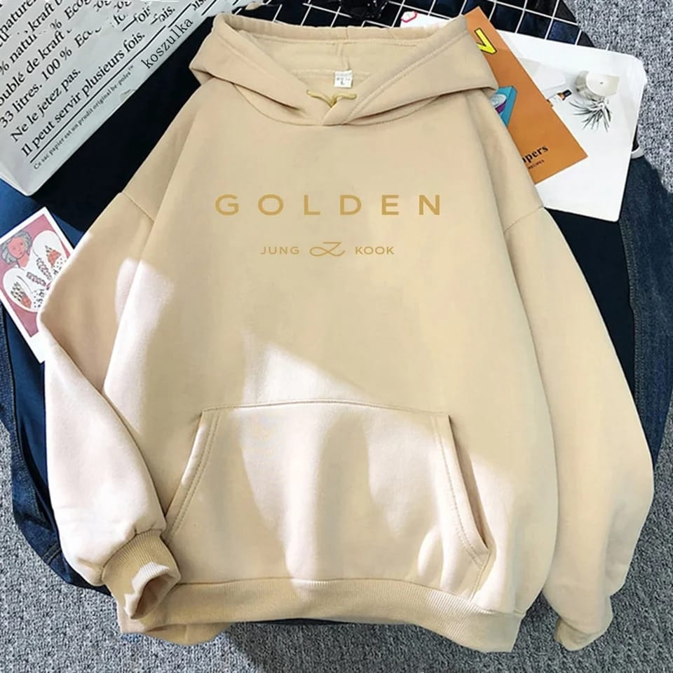 BTS Golden Jung Kook Hoodie Sweater Khaki