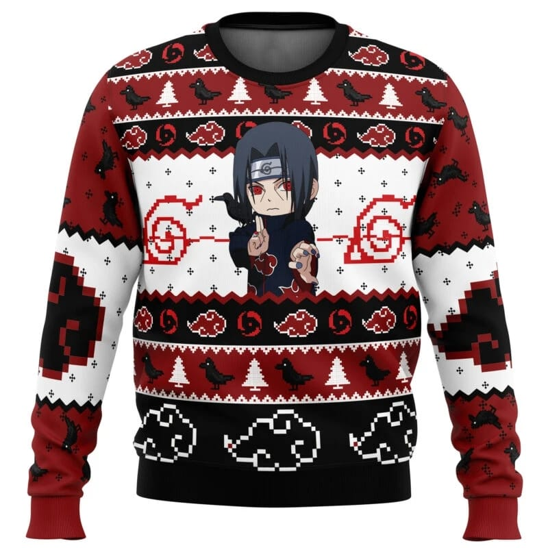 Itachi Uchiha Chibi Akatsuki Naruto Ugly Christmas sweater - Preppy Kids (Grand Bazaar)