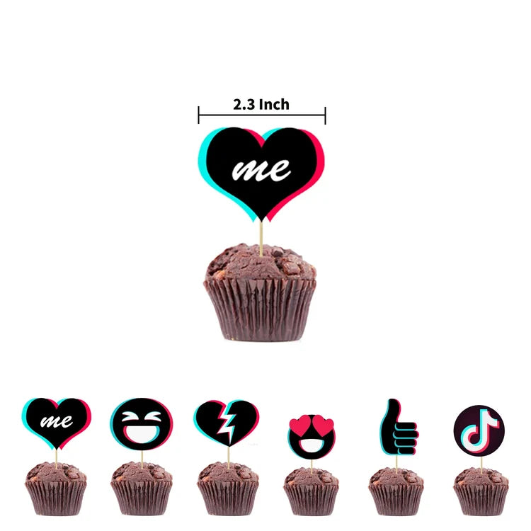 Tik Tok Cupcake Topper