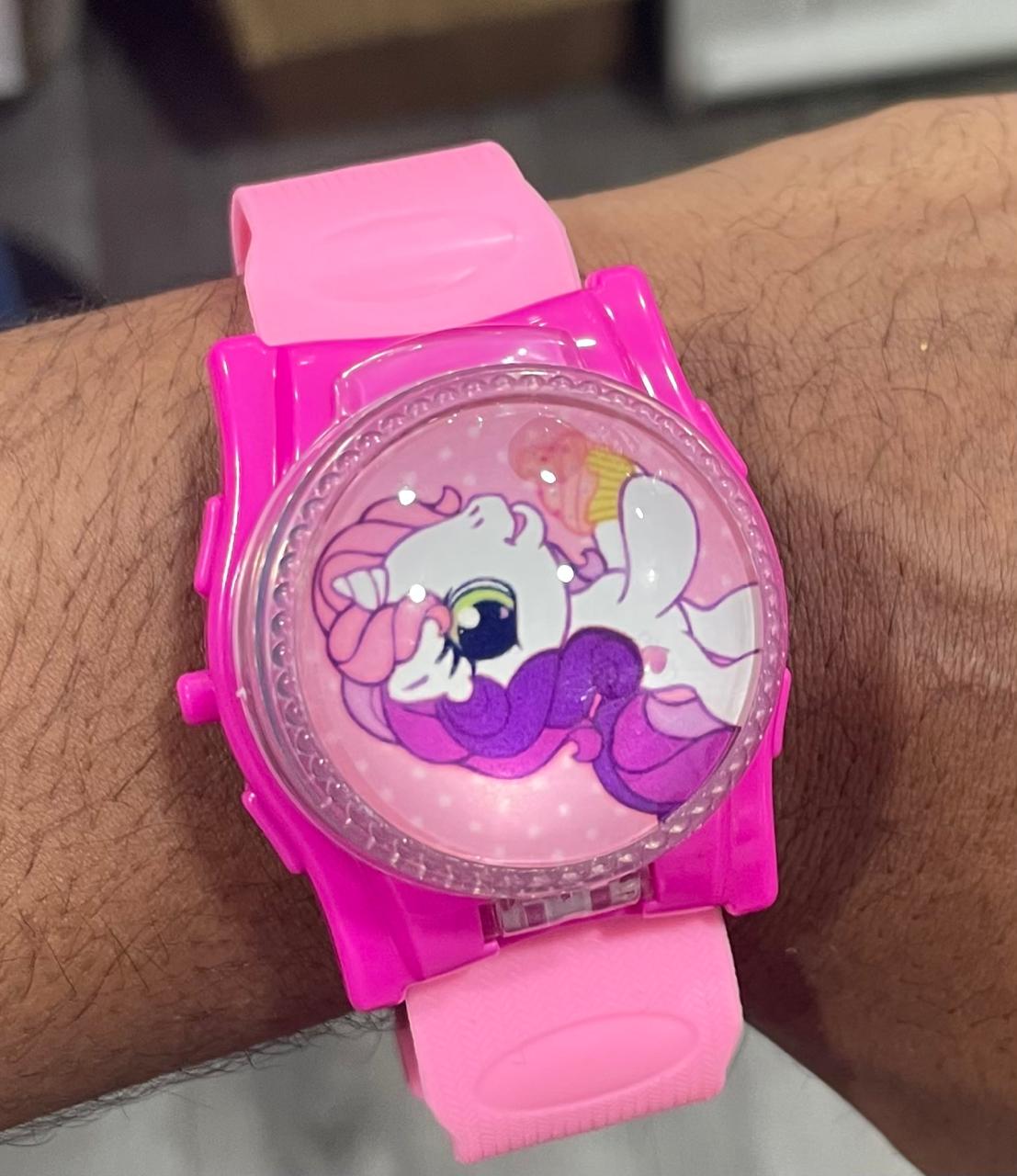 Kids Unicorn  Rotating Flip Watch