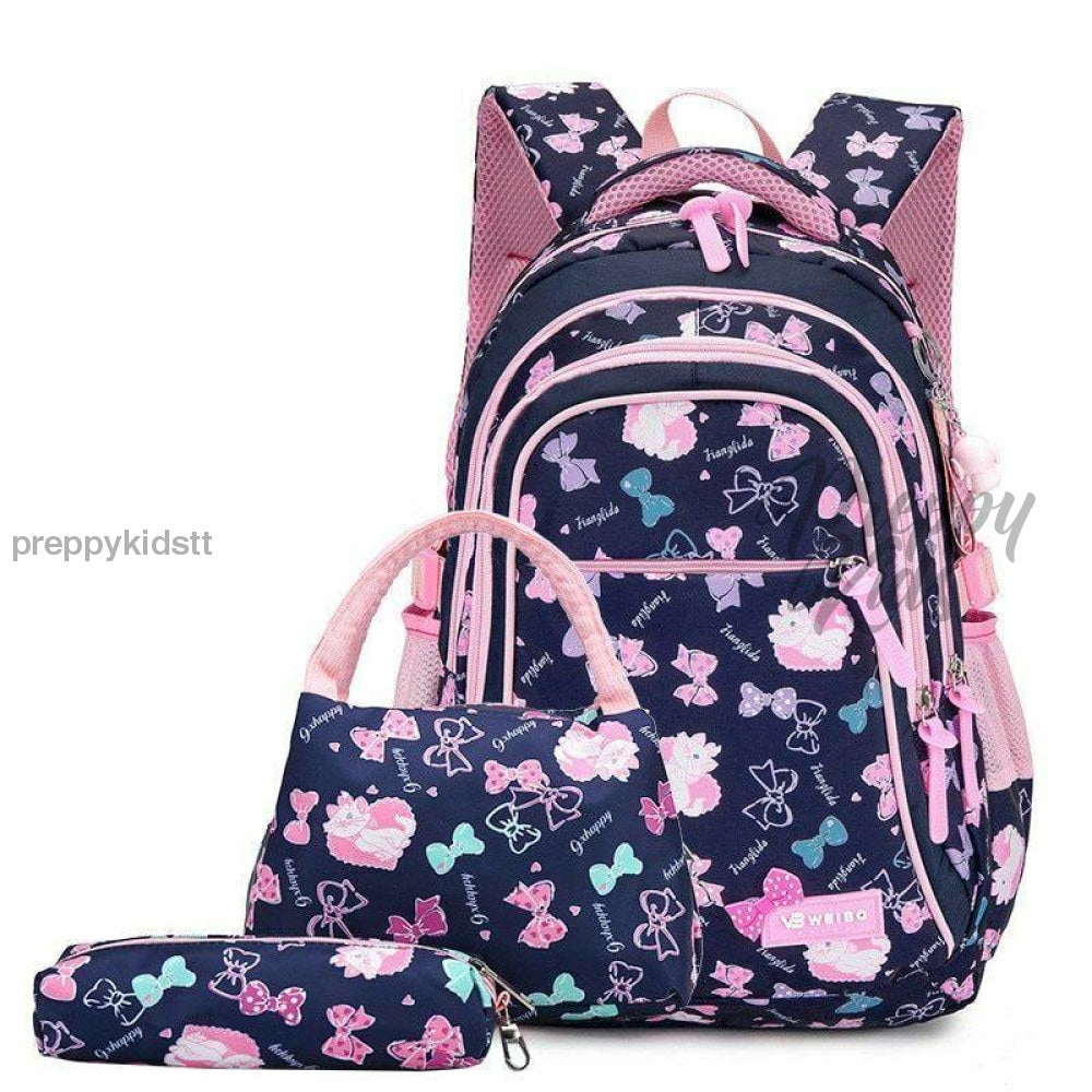 Weibo Girls Waterproof Backpack Set (3Pc) Backpack