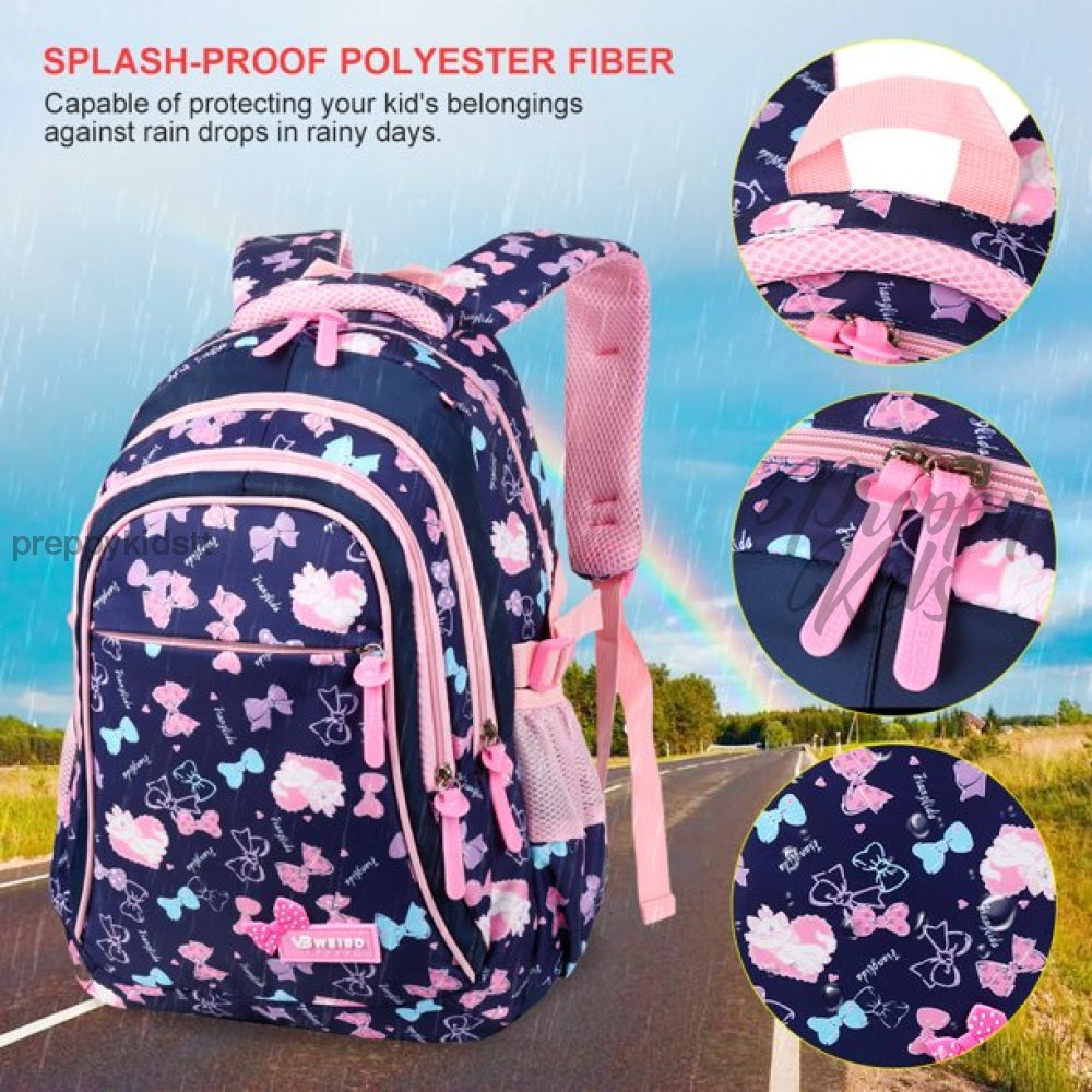 Weibo Girls Waterproof Backpack Set (3Pc) Backpack