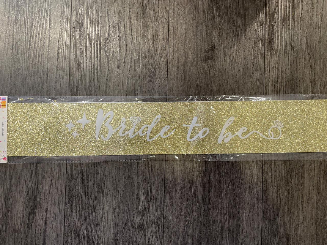Fancy Glitter Gold Bride-To-Be Sash