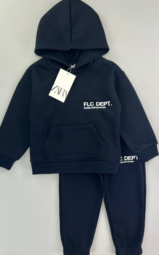 Zara FLC DEPT navy blue track suit 2pc set