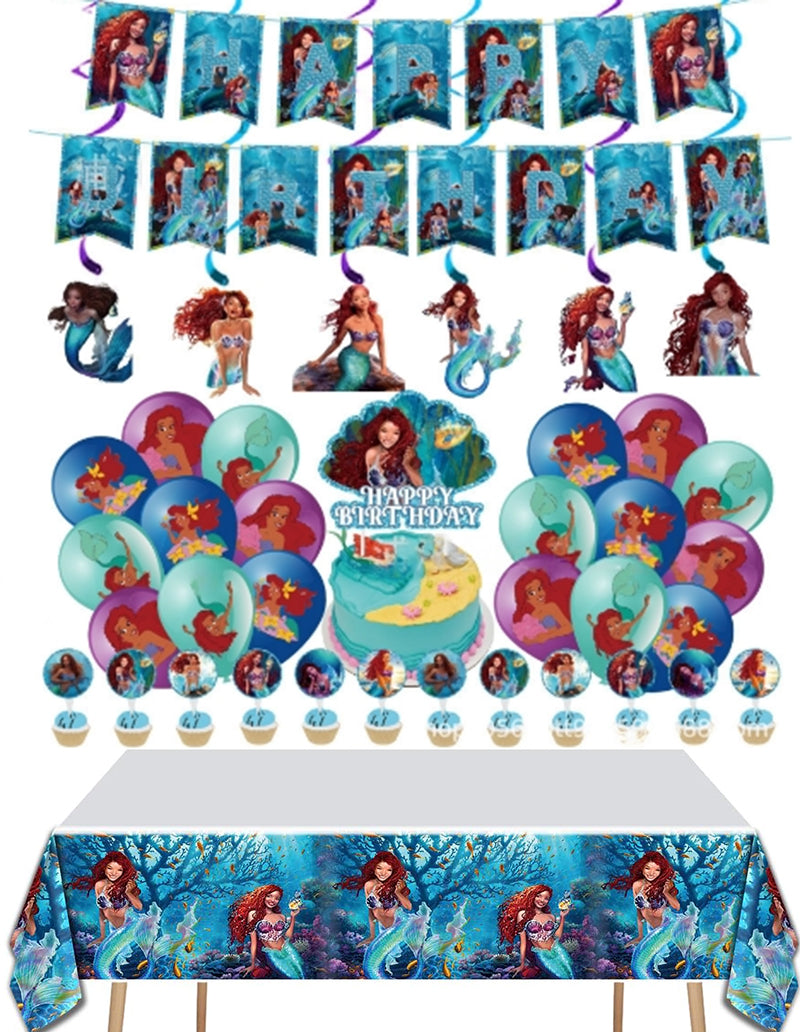 Little Mermaid Party Package with tablecloth