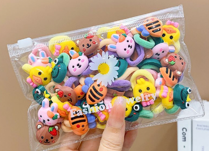 Kids elastic hair band woogies (20 pcs per pack)