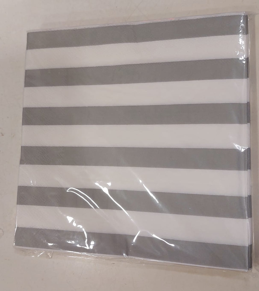 White Grey Striped napkins Disposable (20pcs