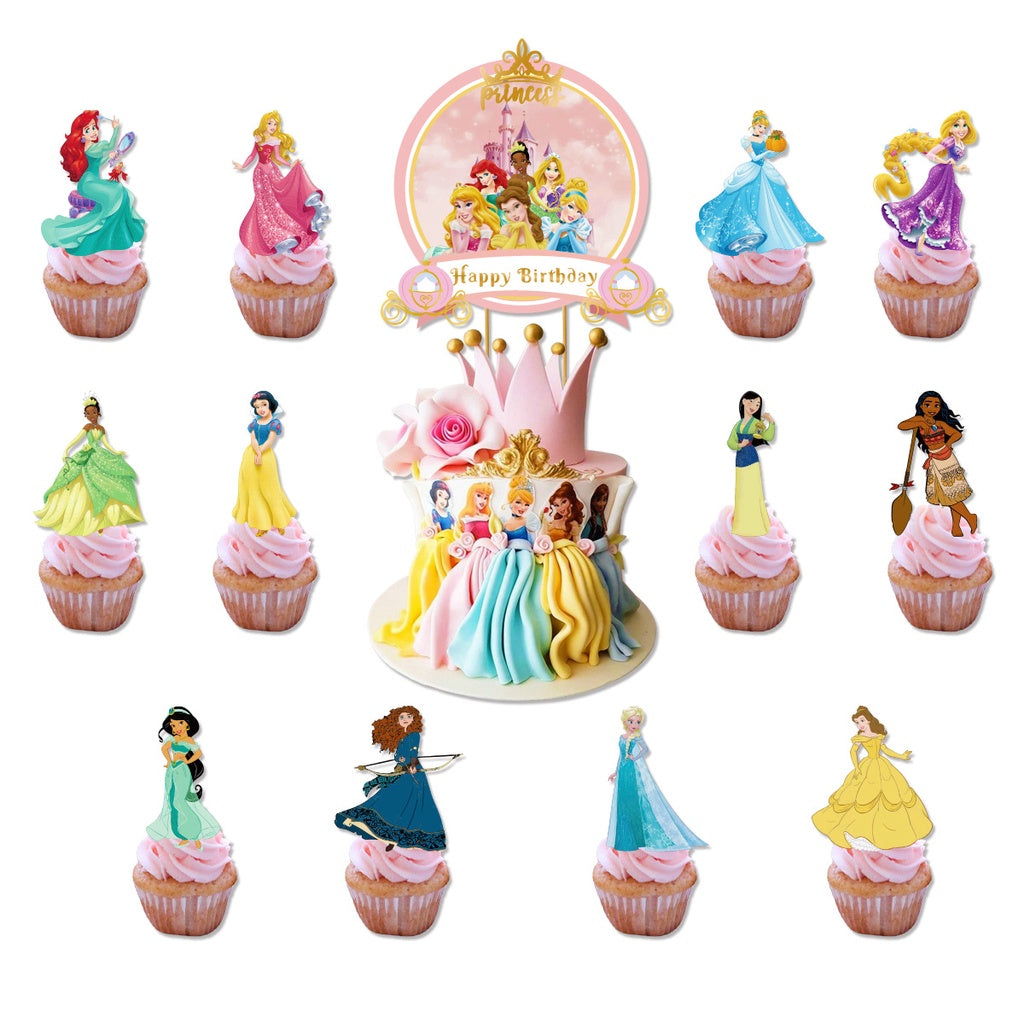 Princess Theme Ariel Snow White Belle Cinderella Party Decoration package