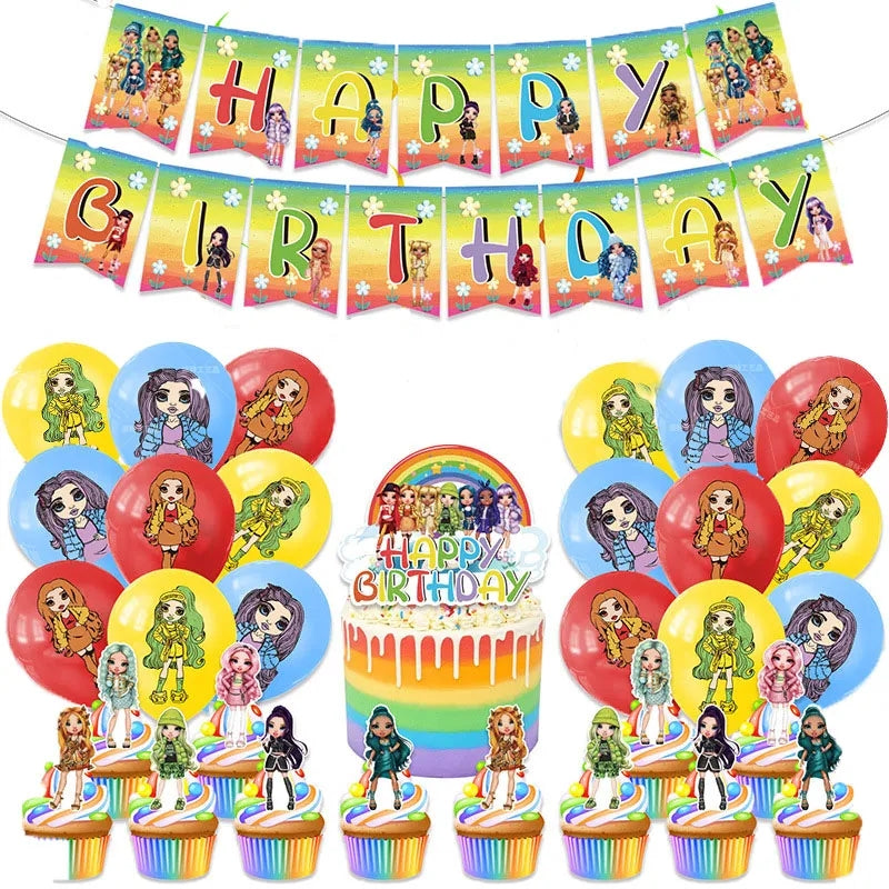 Rainbow High Doll Party Decorations - Preppy Kids (Grand Bazaar)