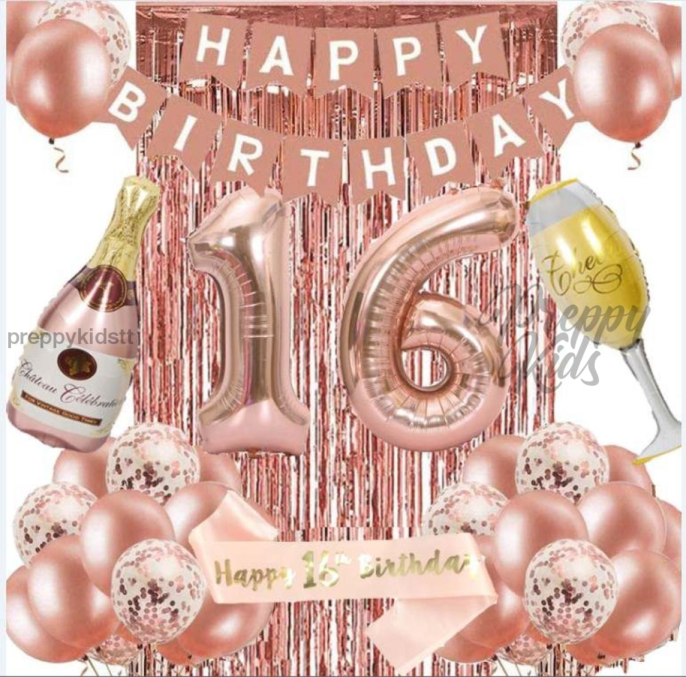 16Th Birthday Party Package (33 Pieces) Decorations