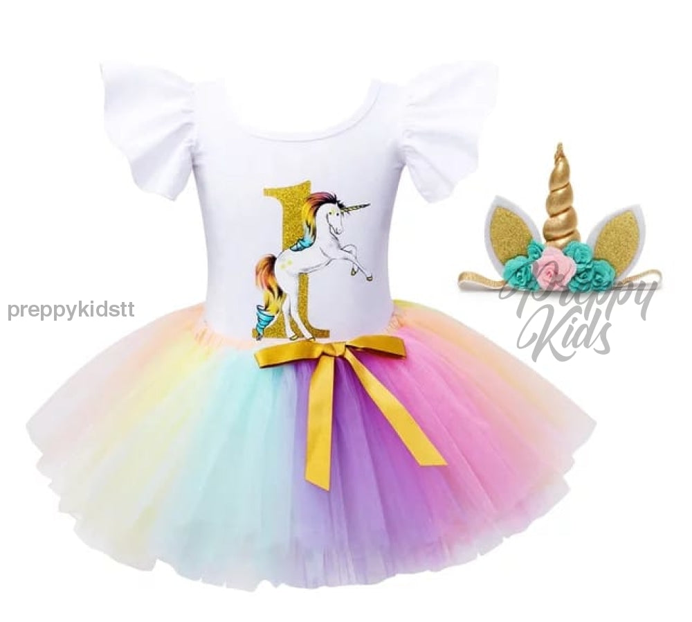 First Birthday Unicorn Girls Outfit Outfits