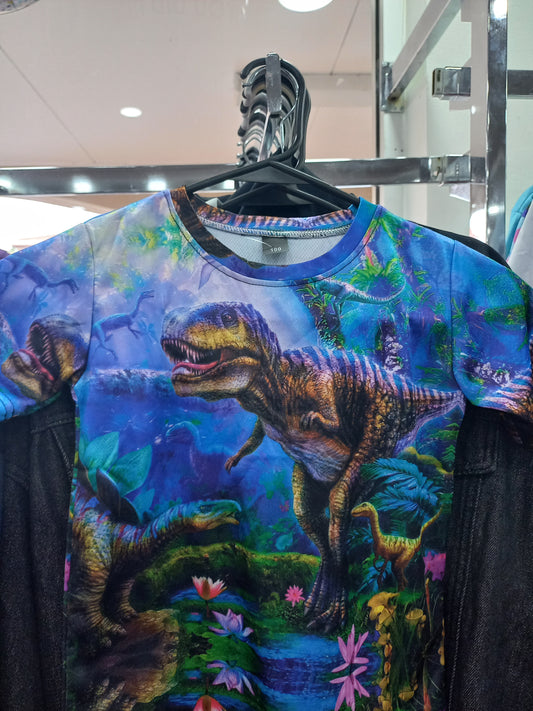 Dinosaur tshirt crew multi