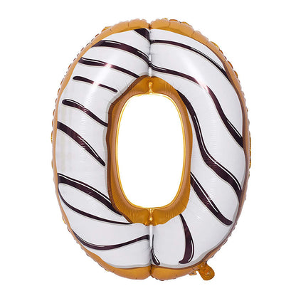 Donut Number Foil 40 &quot; Helium Balloons .  1 to 9