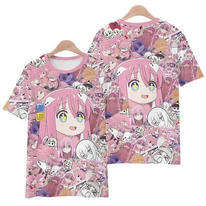 Anime BOCCHI The Rock Cosplay Gotoh Hitori T-Shirt