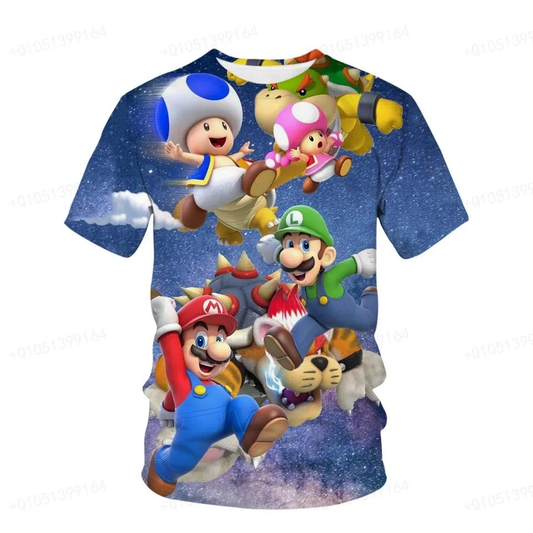 Marios Brothers All Star Crew Wonderworld Tshirt