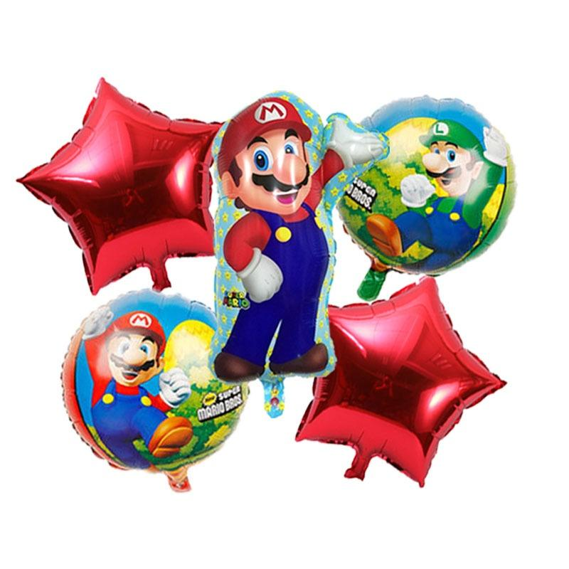 Marios 5PC Foil Balloon set