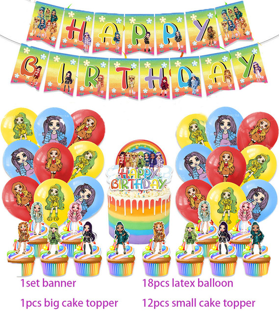 Rainbow High Doll Party Decorations - Preppy Kids (Grand Bazaar)