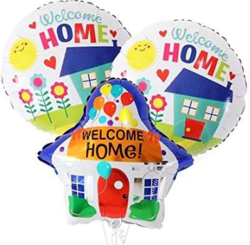 Welcome Home House 3 PCS  Foil Balloons
