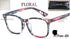 Adult Blue Light Blockers (Floral) (Non-Prescription) Case W/cloth Glasses