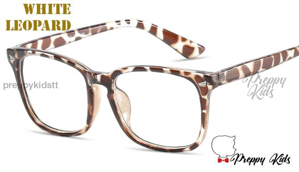 Adult Blue Light Blockers (White Leopard) (Non-Prescription) Glasses
