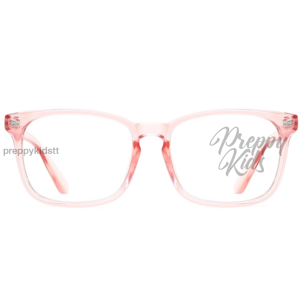 Adult Bluelight Blockers Clear Pink Glasses