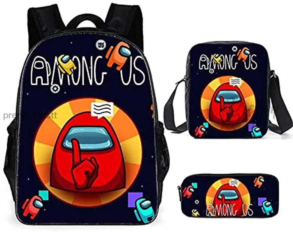 Among Us Backpack Set (3Pc) Imposter Backpack