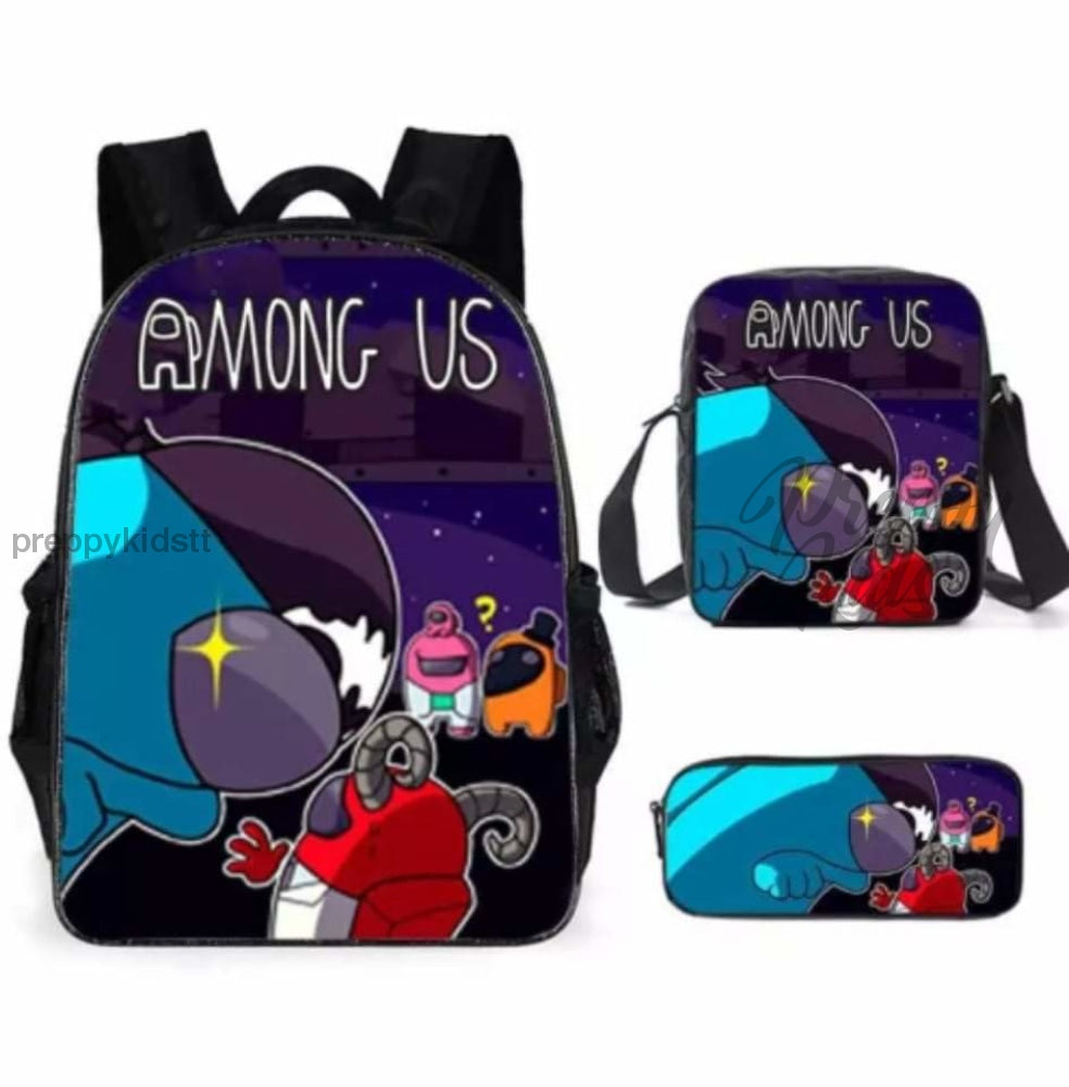 Among Us Backpack Set (3Pc) Teal Backpack