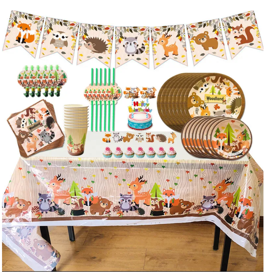 Animal Woodland Party decoration package - Preppy Kids (Grand Bazaar)