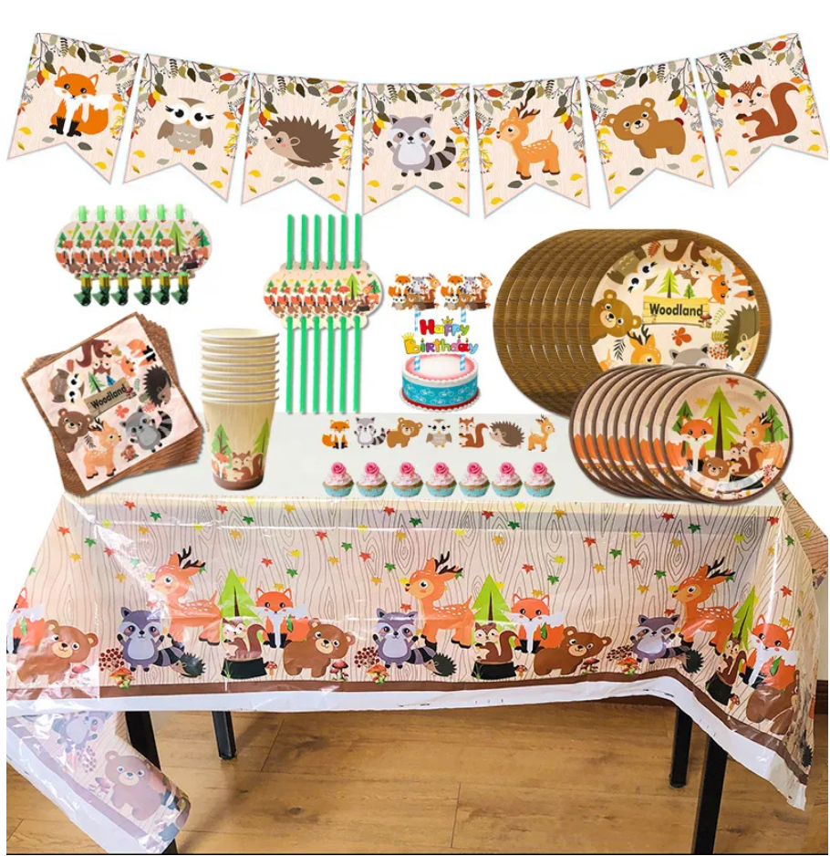 Animal Woodland Party decoration package