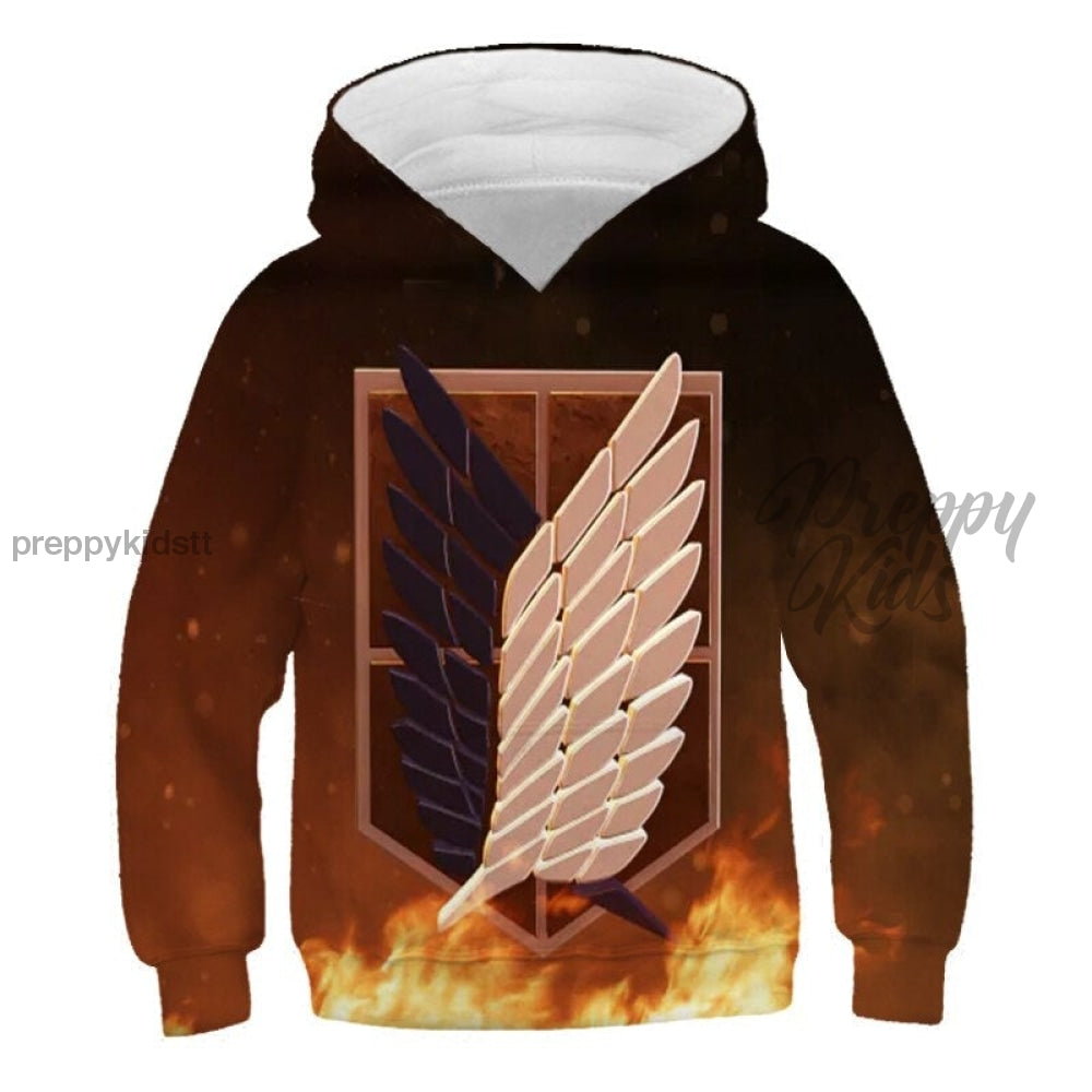 Attack on Titan Flaming 3D Hoodie (Logo) – Preppy Kids (Grand Bazaar)