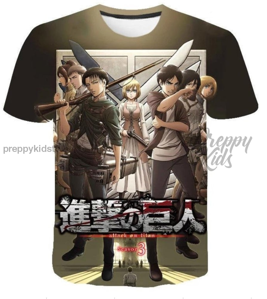 Attack On Titans Tshirt (Main Cast 3D Hoodies