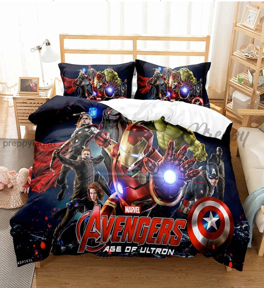 Avengers #3 (3Pc 3D Bed Comforter Set) Bed Sets