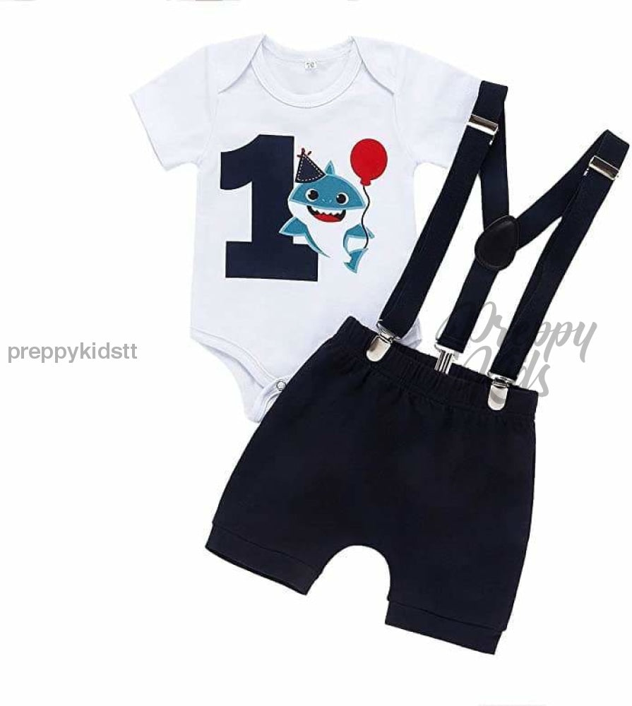 Baby Shark Boys Birthday Outfit 12 Months (80Cm) Outfits