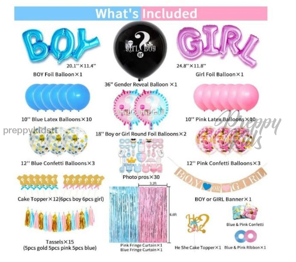 Gender Reveal Party Decoration Package Decorations