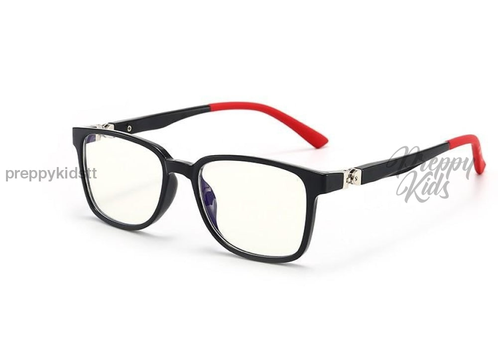 Kids 2021 Black &amp; Red Blockers (Non-Prescription) No Case