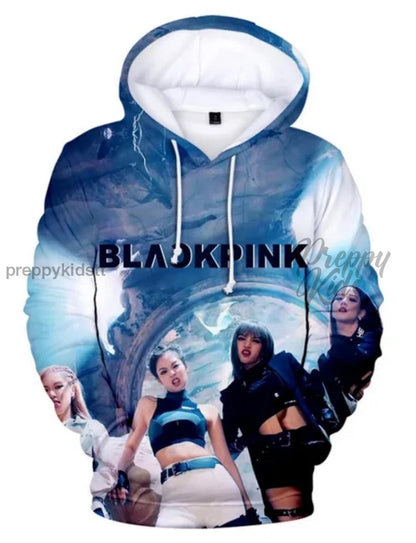 Blackpink Hoodie Blue Fusion 3D Hoodies