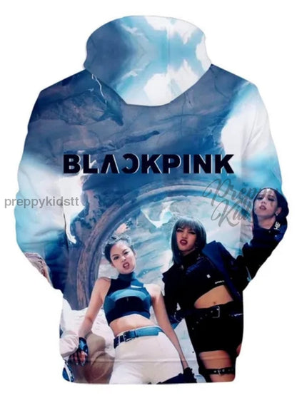 Blackpink Hoodie Blue Fusion 3D Hoodies