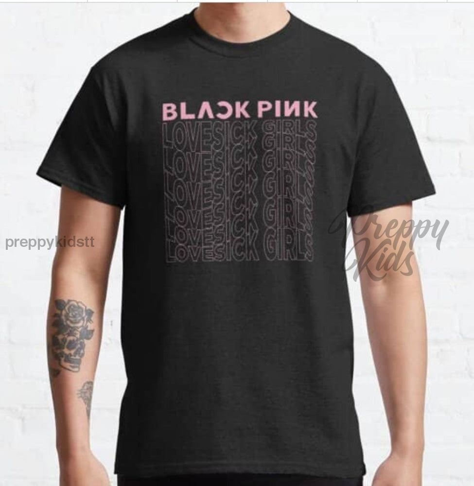 Blackpink Tshirt Lovesick Girls (Black) Tshirts