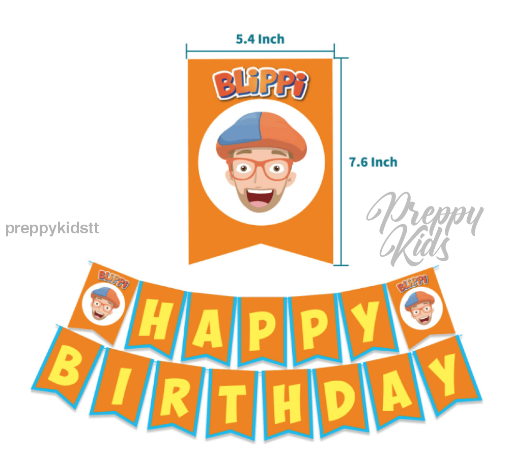 Blippi Party Decorations Package With Tablecloth And Party Bags