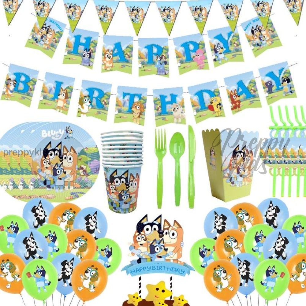 Bluey Party Decoration Package (108 Pcs) Decorations