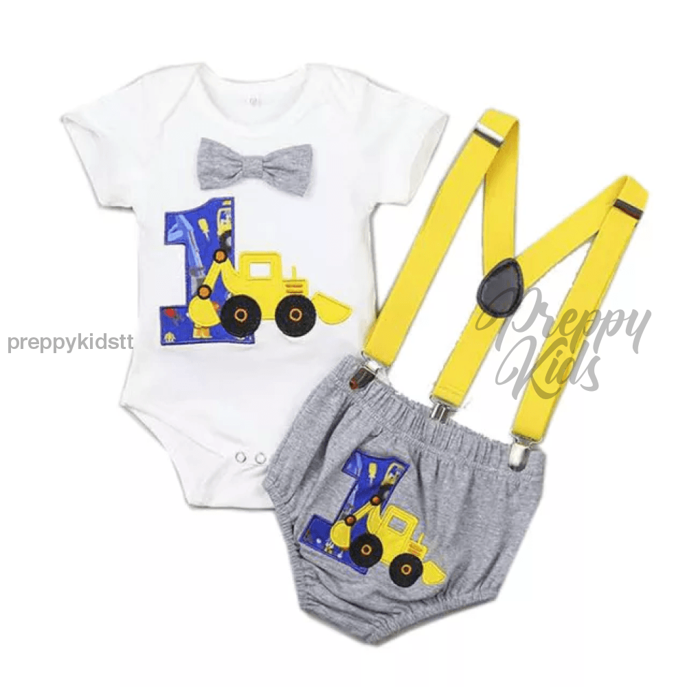 Boys First Birthday Outfit (Construction) Outfits