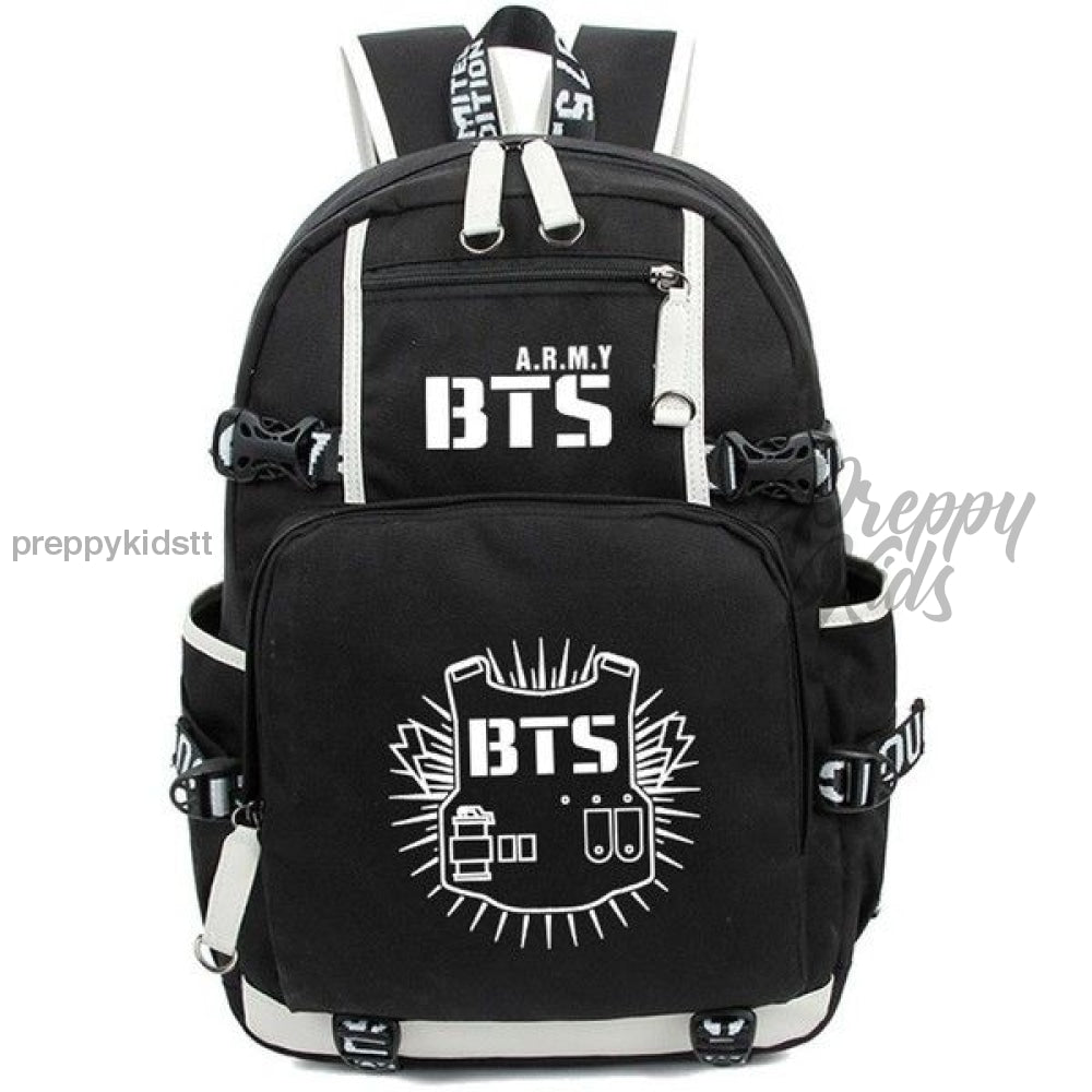 Bts Bookbag (White Logo) Backpack