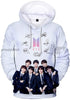 Bts Band 3D Hoodie (White) Hoodies